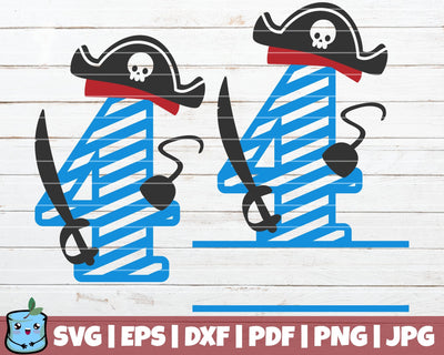 No 4 Pirate SVG MintyMarshmallows 
