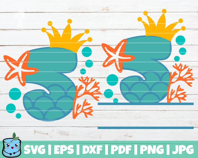 No 5 Mermaid SVG MintyMarshmallows 