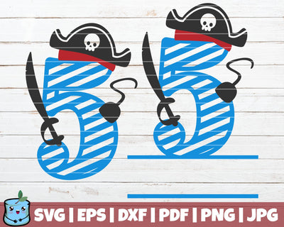 No 5 Pirate SVG MintyMarshmallows 