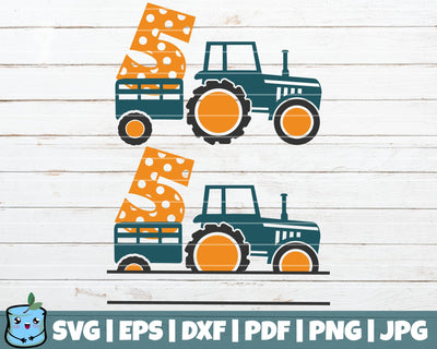 No 5 Tractor SVG MintyMarshmallows 