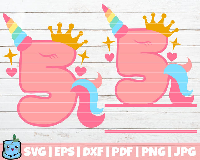 No 5 Unicorn SVG MintyMarshmallows 