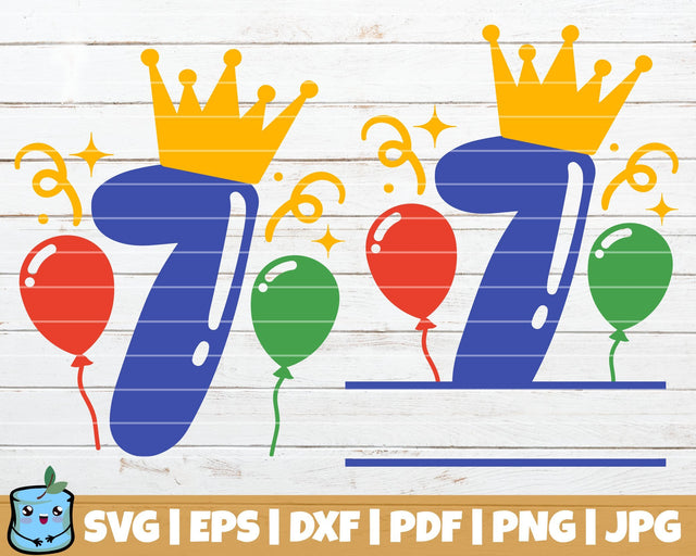 No 7 Balloons SVG MintyMarshmallows 