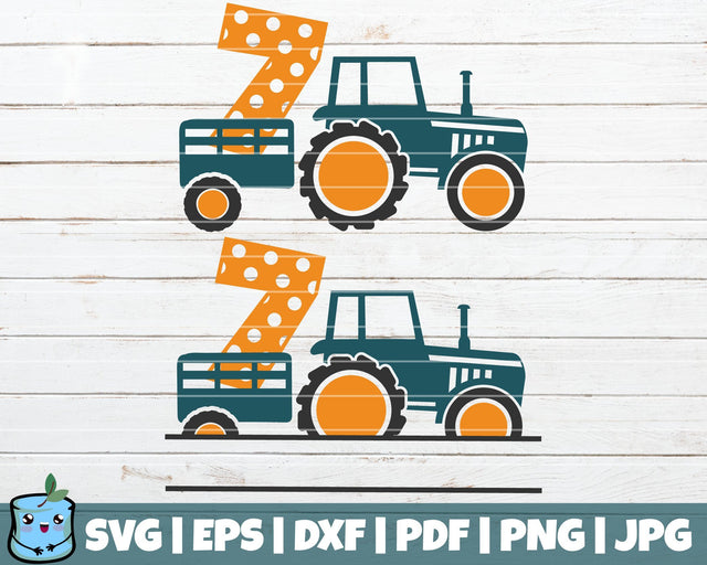 No 7 Tractor SVG MintyMarshmallows 