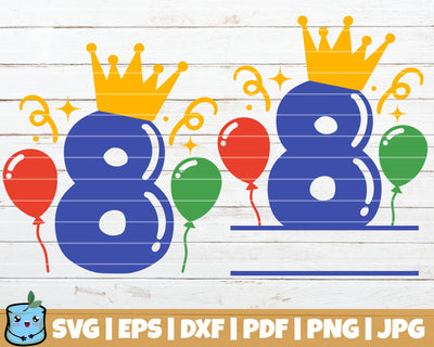 No 8 Balloons SVG MintyMarshmallows 