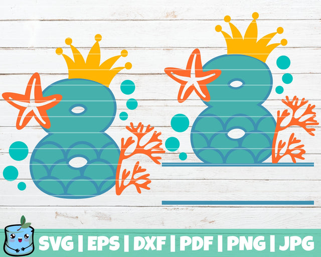 No 8 Mermaid SVG MintyMarshmallows 