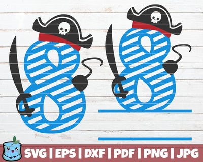 No 8 Pirate SVG MintyMarshmallows 