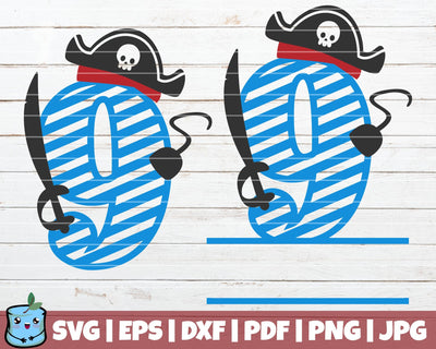 No 9 Pirate SVG MintyMarshmallows 