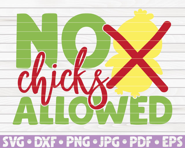 No chicks allowed SVG | Easter quote SVG HQDigitalArt 