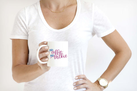 No Coffee No Talkie SVG Cut File for Silhouette | Designs for Cricut | Funny SVG Cut Files SVG Maple & Olive Designs 