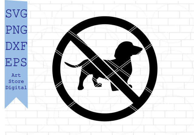 No Dachshund Dog Svg, Dachshund Svg, Png, Eps, Dxf Files SVG Artstoredigital 
