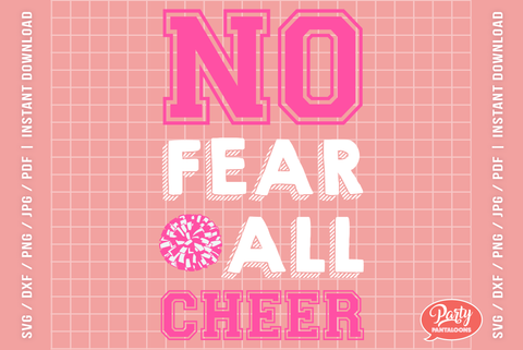 NO FEAR ALL CHEER | cheerleader SVG SVG Partypantaloons 