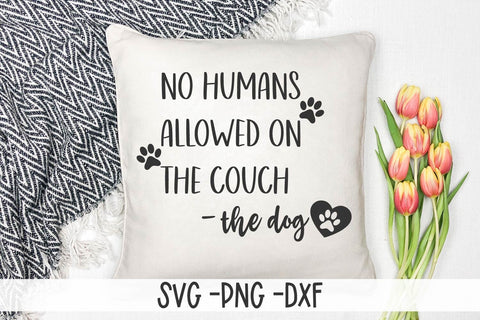 No Humans Allowed SVG-Dog SVG-Funny Pet SVG SVG Linden Valley Designs 