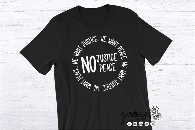 No Justice No Peace SVG SVG Gardenias Art Shop 