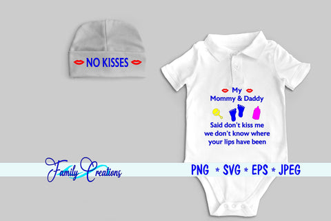 No Kisses - Baby SVG Family Creations 