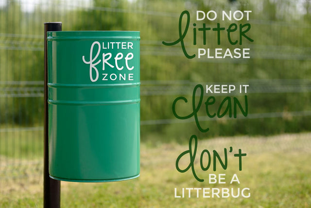 No Littering Sign Set SVG SVG Designed by Geeks 
