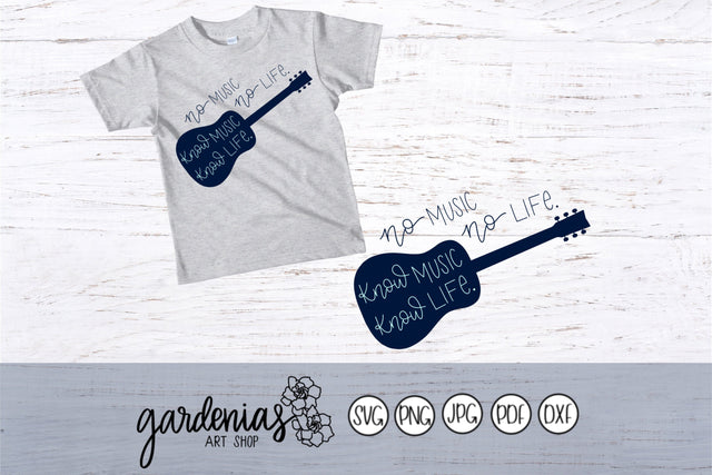 No Music No Life Know Music Know Life SVG Gardenias Art Shop 