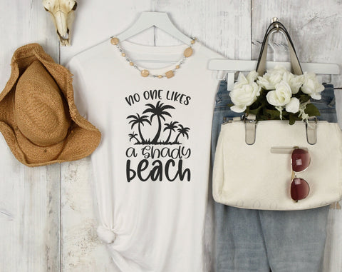 No One Likes A Shady Beach SVG, Funny Beach SVG, PNG, Beach Shirt SVG, Beach Quote SVG For Cricut, Silhouette SVG HappyDesignStudio 
