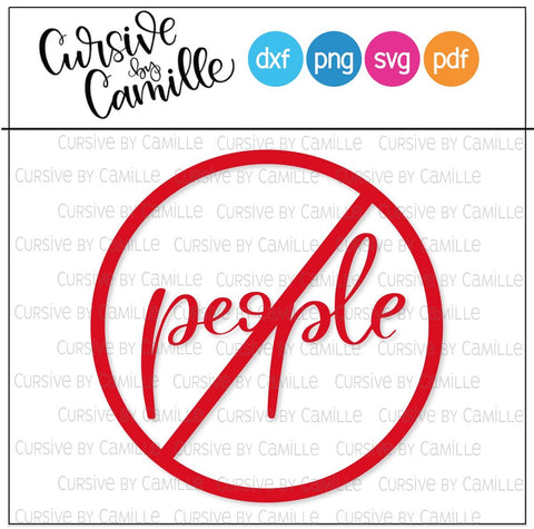 No People SVG Cut File SVG Cursive by Camille 