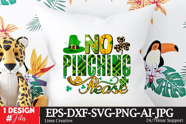 No Pinching Please St.Patrick's Day Sublimation PNG SVG Insomnia Std 