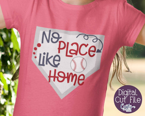 No Place Like Home - Baseball Svg SVG Crafty Mama Studios 