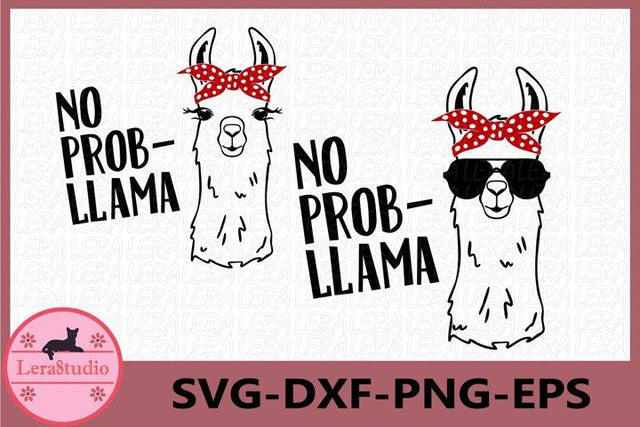 No Prob Llama svg SVG Lerastudio 