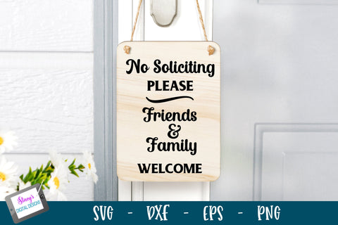 No Soliciting Sign Bundle | 6 Door Sign Designs SVG Stacy's Digital Designs 