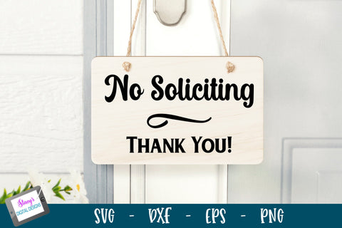 No Soliciting Sign Bundle | 6 Door Sign Designs SVG Stacy's Digital Designs 