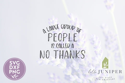 No Thanks SVG | Introvert SVG | Social Distancing SVG LilleJuniper 