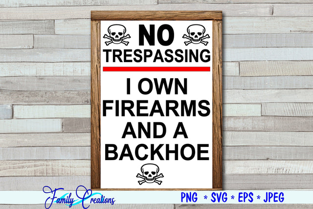 No Trespassing SVG Family Creations 