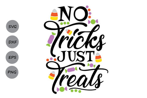 No Tricks Just Treats| Halloween SVG Cutting Files SVG CosmosFineArt 