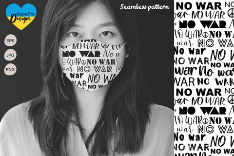 No war pattern. Peace print. Seamless Digital Paper Digital Pattern Klava P 