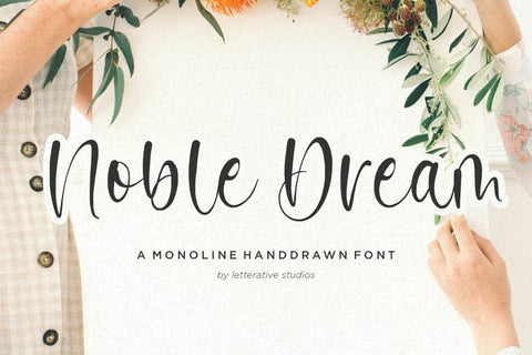 Noble Dream Handdrawn Font Font Letterative 
