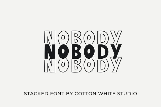 Nobody Font Cotton White Studio 