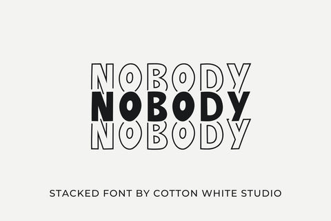 Nobody Font Cotton White Studio 