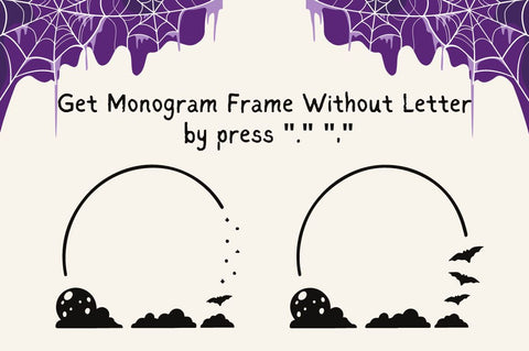 Nocturnal Halloween Monogram Font Attype studio 