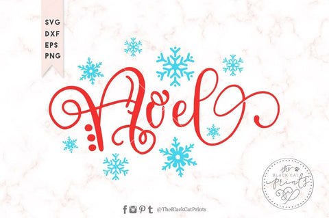Noel Christmas cut file SVG TheBlackCatPrints 