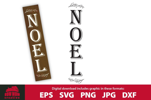 Noel Christmas Porch Sign Sign SVG Cutting File SVG Bow Wow Creative 