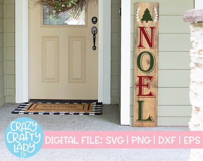 Noel | Christmas Porch Sign SVG Cut File SVG Crazy Crafty Lady Co. 