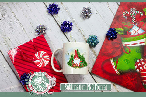 Noel Gnome Sublimation Sublimation QueenBrat Digital Designs 