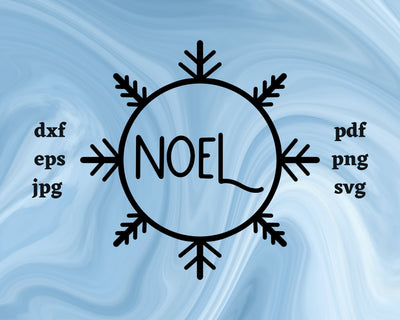 Noel Snowflake SVG Cut File SVG Northern Light SVG 