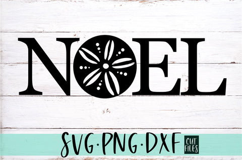 Noel With Sand Dollar SVG | Beachy Christmas SVG Design SVG RedFoxDesignsUS 