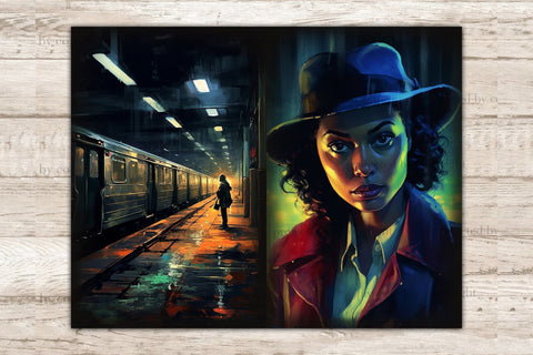 Noire Detective Ephemera | Art Noir Junk Journal Pages SVG GlamArtZhanna 