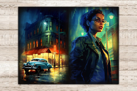 Noire Detective Ephemera | Art Noir Junk Journal Pages SVG GlamArtZhanna 