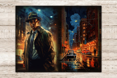 Noire Detective Junk Journal Kit | Vintage Car Printables SVG GlamArtZhanna 