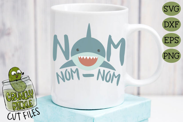 Nom Nom Shark SVG Cut File SVG Crunchy Pickle 
