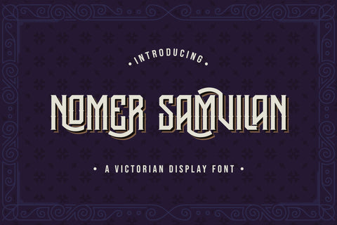 Nomer Samvilan - Victorian Display Font Font StringLabs 