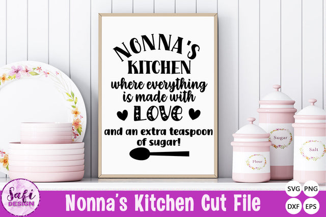 Nonna's Kitchen Where Everything is Made With Love SVG SVG Safi Design 