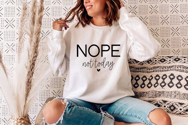 Nope Not Today Funny SVG, Nope svg, funny svg, sarcastic svg, Introvert svg SVG Simply Cutz 