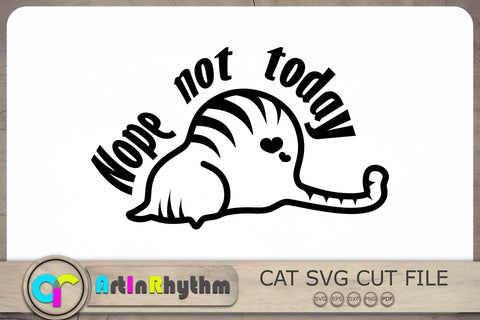 Nope not today Svg, Cat Svg, Cat Clipart, Funny Quote Svg SVG Artinrhythm shop 