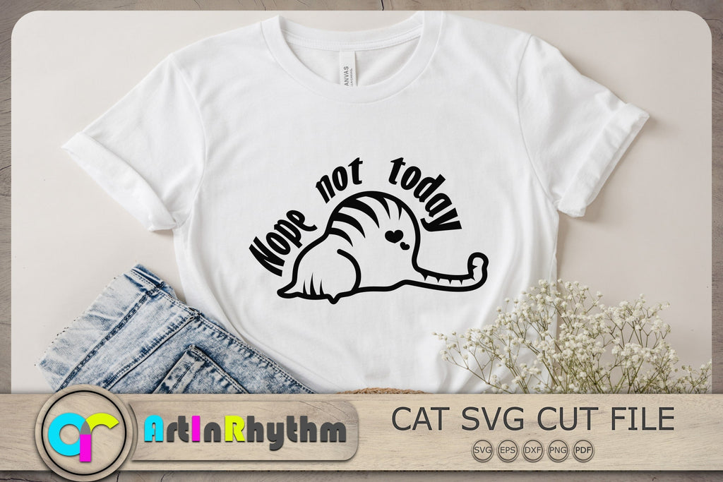 Nope not today Svg, Cat Svg, Cat Clipart, Cute Cat Svg - So Fontsy